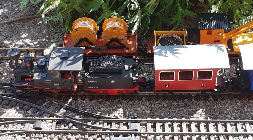 Gartenbahn-Stammtisch auf dem Sommerfest bei Klenart Stauden