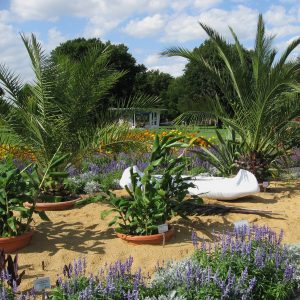 ega Erfurt, Großes Blumenbeet, Sommer 2017